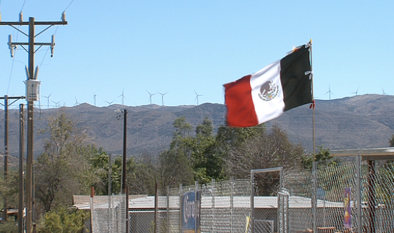 Sempra Energy's Energía Sierra Juárez is the first cross-border wind generation project between the U.S. and Mexico. (photo: Nicholas McVickers/KPBS)