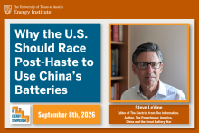 Graphic of Steve LeVine and talk details