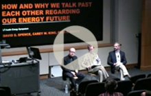 David Spence, Carey King and Fred Beach in panel discussion at UT Energy Symposium