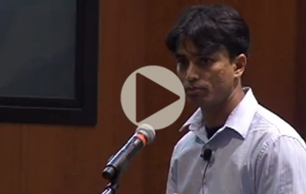 Sudamsh Bai-Reddy speaks at UT Energy Symposium