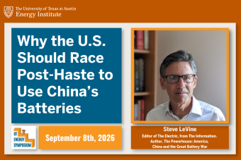 Graphic composed of Steve LeVine and information about the talk
