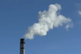 CO2 emissions from smoke stack