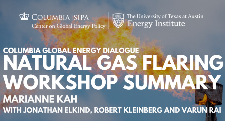 Workshop Examines Natural Gas Flaring Challenges, Solutions UT Energy Institute, Columbia Center on Global Energy Policy logos
