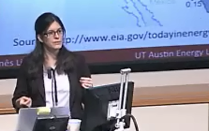 Inês Azavedo speaks at UT Energy Symposium